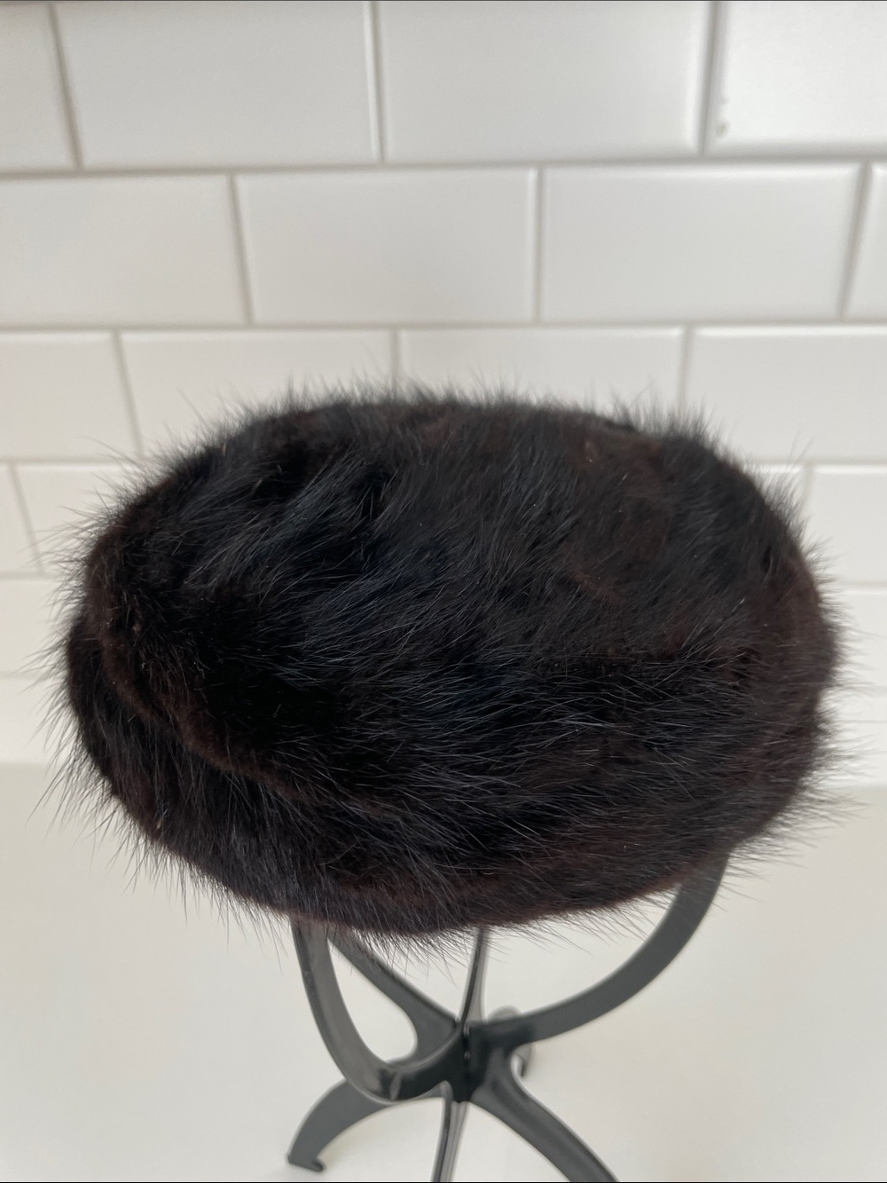 Vintage Cecile Original ‘40s ‘50’s Genuine Fur Pillbox Hat - Picture 10 of 11